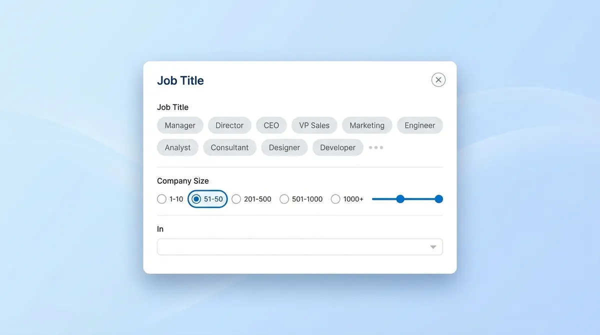 LinkedIn lead generation services targeting and filtering options
